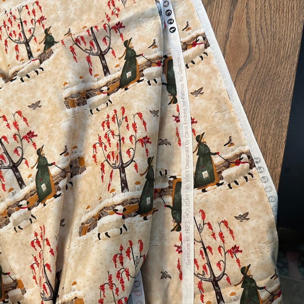 Spectrix Carol Endres Seasons of 1823 Holiday Cotton Fabric 3 Yards x 44" Sheep - Picture 4 of 6
